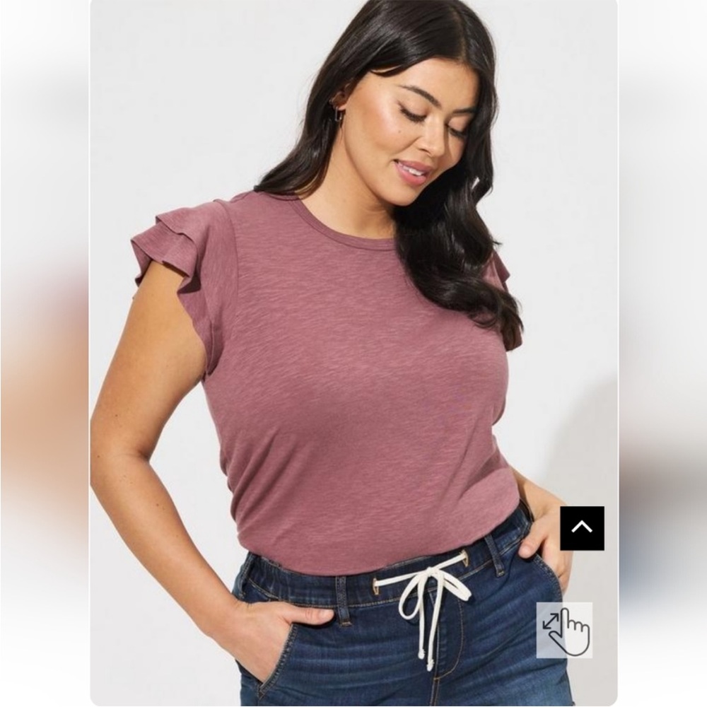 Torrid ruffle sleeve t-shirt